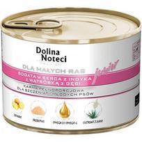 Dolina Noteci PREMIUM mažų veislių šunims JUNIOR kalakuto širdelės ir žąsies kepenėlės 185g x6
