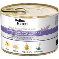 Dolina Noteci PREMIUM mažų veislių šunims JUNIOR su triušio kepenėlėmis ir elnio liežuviais 185g x18