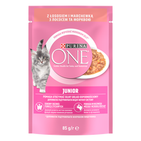 Purina One Junior su lašiša ir morkomis 85g
