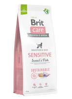 BRIT CARE Sustainable Sensitive Insect & Fish 12kg + STAIGMENA ŠUNUI