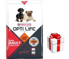 VERSELE-LAGA Opti Life Adult Digestion Mini 2,5kg + STAIGMENA ŠUNUI