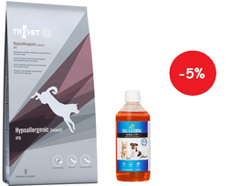 Trovet IPD Hypoallergenic Insect (šuniui) 10kg + LAB V Lašišų aliejus šunims ir katėms 500ml