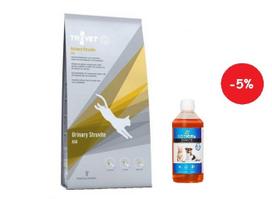 TROVET ASD Urinary Struvite (katei) 10kg + LAB V Lašišų aliejus šunims ir katėms 500ml