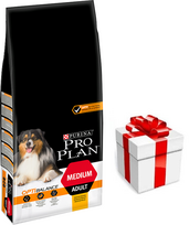 Purina Pro Plan Medium Adult Optibalance, vištiena ir ryžiai 14kg  + STAIGMENA ŠUNUI