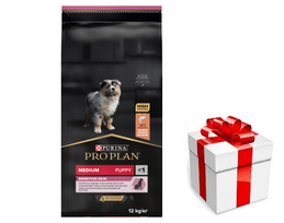 PRO PLAN Sensitive Skin Šuniukų ėdalas su lašiša 12kg + STAIGMENA ŠUNUI