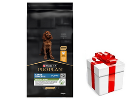 Purina Pro Plan Large Puppy Athletic Optistart, vištiena ir ryžiai 12kg + STAIGMENA ŠUNUI