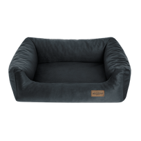 RECOBED Welur Plus sofa pilka L 100x80cm