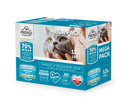 Frendi paketėliai katėms (baltoji žuvis/orchidas/ upėtakis) 12x100g