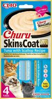 INABA Churu Skin & Coat katėms, tunų ir šukučių skonio 4x14g