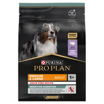 PRO PLAN Sensitive Digestion vidutinių ir didelių veislių suaugusių šunų ėdalas su kalakutiena 2,5 kg