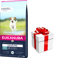 EUKANUBA Adult Small&Medium Grain Free 12kg  + STAIGMENA ŠUNUI