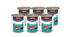 ANIMONDA GranCarno Adult Dog skonis: lašiša + špinatai 6x800g