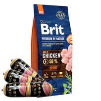 BRIT Premium By Nature Sport 15kg + Hektor paukštienos batonas 3x900g