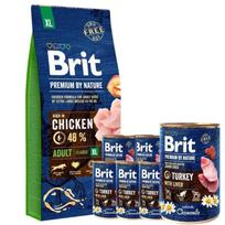 BRIT Premium By Nature Adult XL 15kg + Brit Turkey With Liver 6x400g