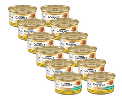 Purina Gourmet Gold Pikantiškas pyragas su vištiena ir morkomis 12x85g