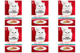 GOURMET mon Petit Pašaras katėms - žuvų MIX 72x50g