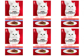 GOURMET mon Petit pašaras katėms - mėsos MIX 72x50g