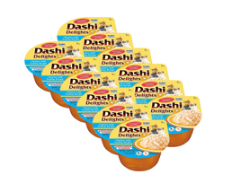 Inaba DASHI papildomas kačių ėdalas - vištienos ir šukučių skonio sultinys 12x70 g