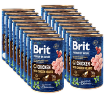 Brit Premium by Nature Vištiena su vištienos širdelėmis 18x400g