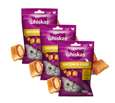 WHISKAS Healthy Shine 3x45g skanėstas katėms, su vištiena