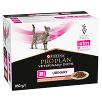 PURINA Veterinary PVD UR Urinary Cat 10x85g paketėlis - lašiša