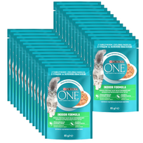 Purina One Cat Indoor su tunu ir šparaginėmis pupelėmis 26x85g