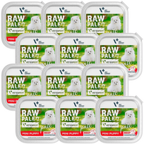 Vetexpert RAW PALEO PATE MINI šuniukų jautiena 12x150g - jautienos padėklas