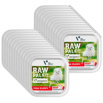 Vetexpert RAW PALEO PATE MINI šuniukų jautiena 24x150g - jautienos padėklas