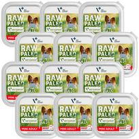 Vetexpert RAW PALEO PATE MINI suaugusiųjų jautiena 12x150g - jautienos padėklas