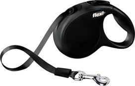 FLEXI New Classic Tape, XS dydis, nuo 3 m iki 12 kg, juodos spalvos