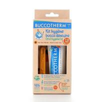 Dantų pastos ir šepetėlio rinkinys Buccotherm Junior Peach Iced Tea Bio 7-12 m. 50 ml