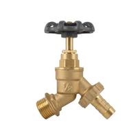 Čiaupas 1/2" x 3/4" išor.sr su vožtuvu ir jungtimi 13 mm žarnai Bradas ROUND HANDLE, žalvaris