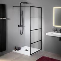 Dušo sienelė CURE BLACK 70 cm juodos matinės spalvos