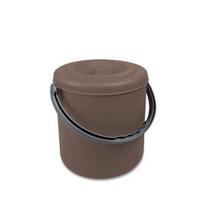 Šiukšliadėžė su dangčiu 25 l D31xH37 cm plastikinė ruda 20263 Stefanplast