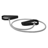 Apvali pasipriešinimo guma su rankenomis MoVeS Tube, 120 cm, sidabrinė