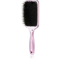BrushArt Hair Boar bristle paddle hairbrush plaukų šepetys su šerno šereliais Metalic Pink 1 vnt.