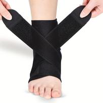 Ankle Brace Neoprene Adjustable Ankle Compression Pack with PE Plate for Ankle Sprains, Running juoda