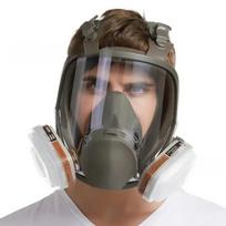 6800 Anti-Fog Dujinė kaukė 7 viename Dujų kaukė Dulkėms atsparių respiratorių dažų pesticidų purškimo silikoniniai viso veido filtrai, skirti laboratoriniam suvirinimui