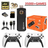X8 pro belaidė retro žaidimų konsolė su 35 000+ integruotų klasikinių žaidimų, 4K HDMI TV išvestis, dvigubas 2.4G belaidis valdiklis, 64G nostalgiška žaidimų lazda 64G