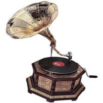 Vintage Record HMM Authenticate Replika Visiškai veikiantis Vintage Player Home Decor Fonograph Gift Brass