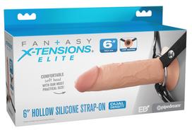 Fantasy X-Tensions Elite FXTE6" Hollow Strap-On Light Strap-on dildo