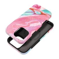 FORCELL F-PROTECT Mirage, Military Drop-Tested case compatible with MagSafe for IPHONE 16 PRO MAX, pink marble