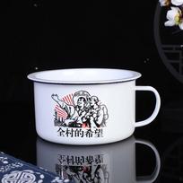 1300ml Emaliuotas Greitai Paruošiamų Makaronų Dubuo su Rankena Emaliuotas Puodelis 1970-ųjų Retro Stiliaus Pietų Dėžutė Dovana A