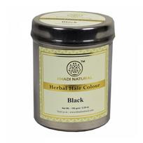Natūralūs plaukų dažai Juodi (150 g), Žolelių plaukų spalva juoda, Khadi Natural