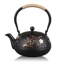 Klasikinis ketaus arbatos puodas Japoniškas arbatinukas Tetsubin virdulys gėrimų indai KungFu įrankiai nerūdijančio plieno sietelis slyvų žiedų arbatos virdulys 1,2 l see chart1