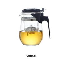 Stiklinis arbatinukas su nuimamu užpilu, palaidų lapų arbatos virimo aparatas 500ml