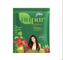 Nupur: vaistinė chna plaukams 9 žolės (150 g), Nupur Henna Gerumas iš 9 žolelių, Godrej