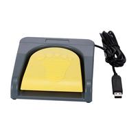 USB vieno kojinio jungiklio žaidimo valdymas vienu mygtuku pritaikytas kompiuterio klaviatūros veiksmų pedalas Pilka su geltona spalva geltona/pilka