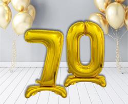 Folijos numerio balionai, rinkinys "70" (spalva: auksas) 5063
