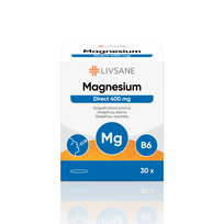 LIVSANE MAGNESIUM DIRECT 400 mg paketėliai, 30 paketėlių